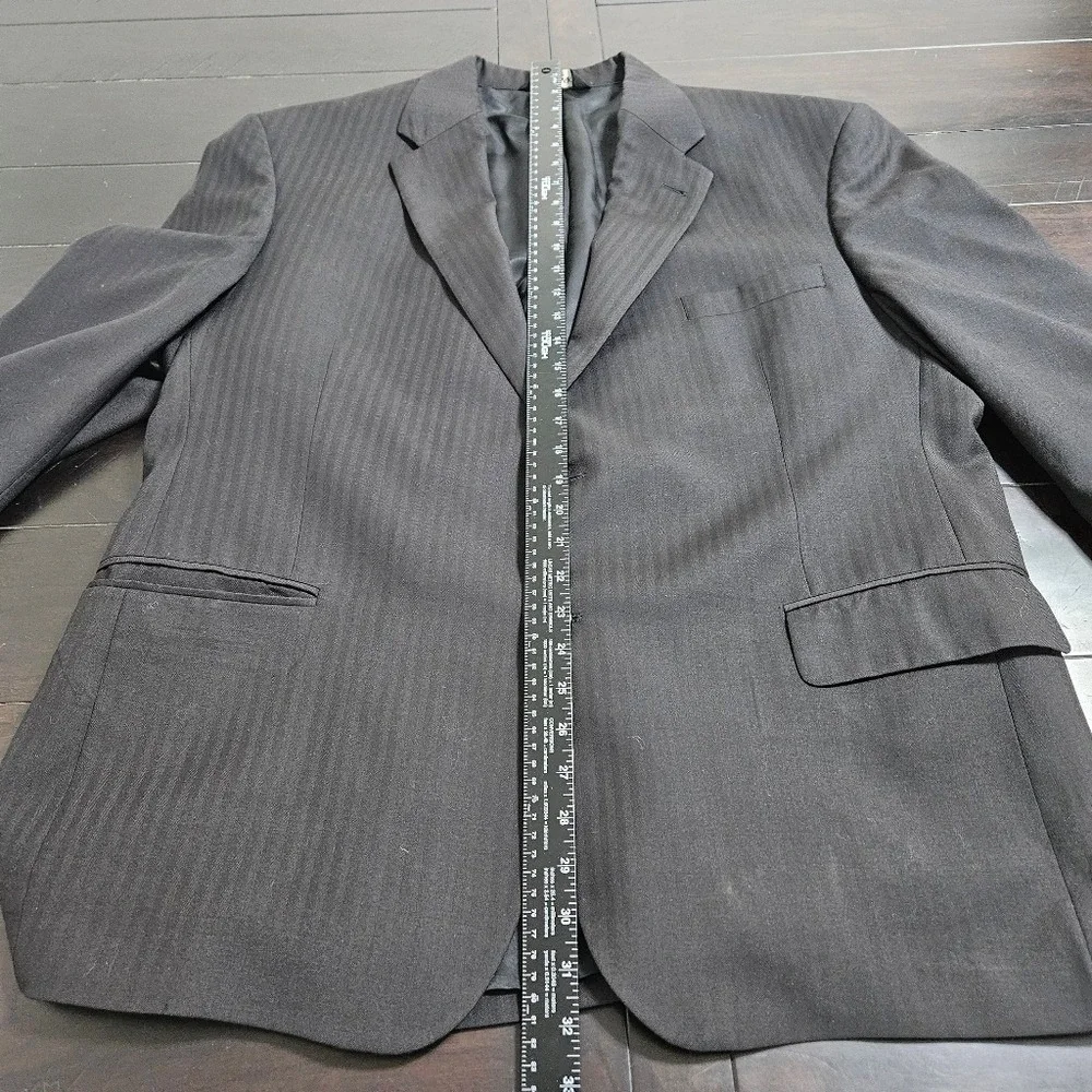 Jos A. Bank Mens 100% Wool‎ Sport Coat Blazer Jacket Wedding Preppy Black 46S
